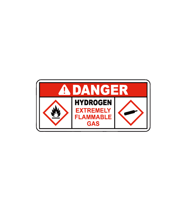 Danger Hydrogen Extremely flammable gas
